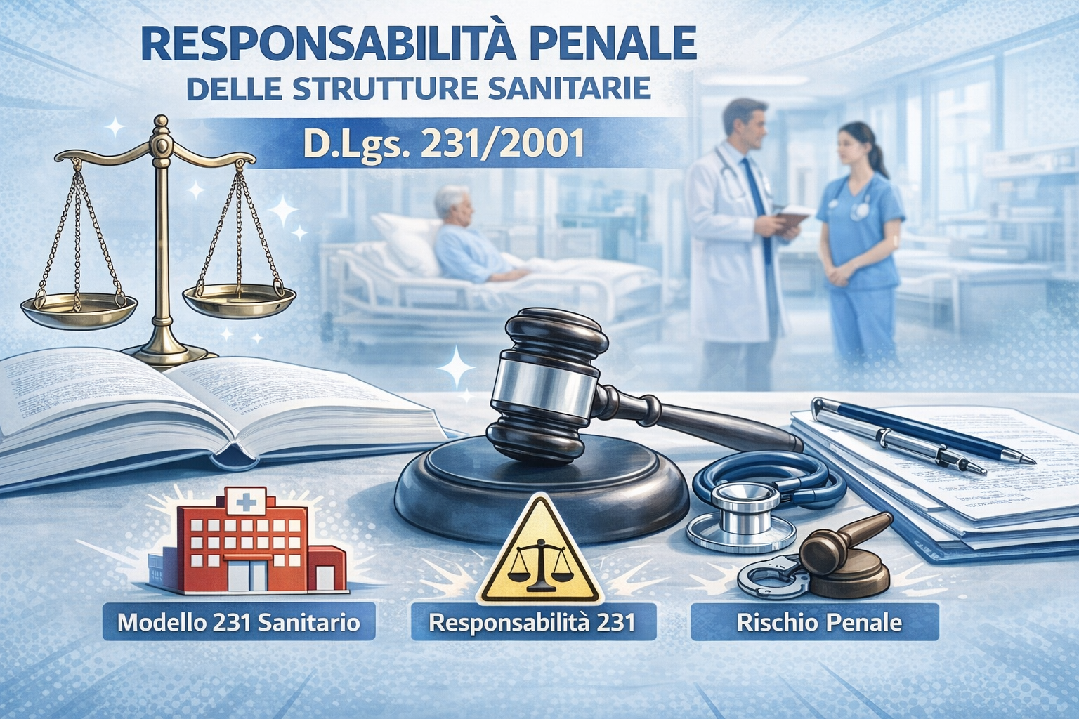 Scopri di più sull'articolo Responsabilità penale delle strutture sanitarie: guida al D.Lgs. 231/2001