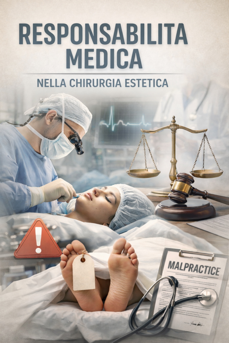 Scopri di più sull'articolo Responsabilità medica nella chirurgia estetica: rischi, obblighi e casi di decesso