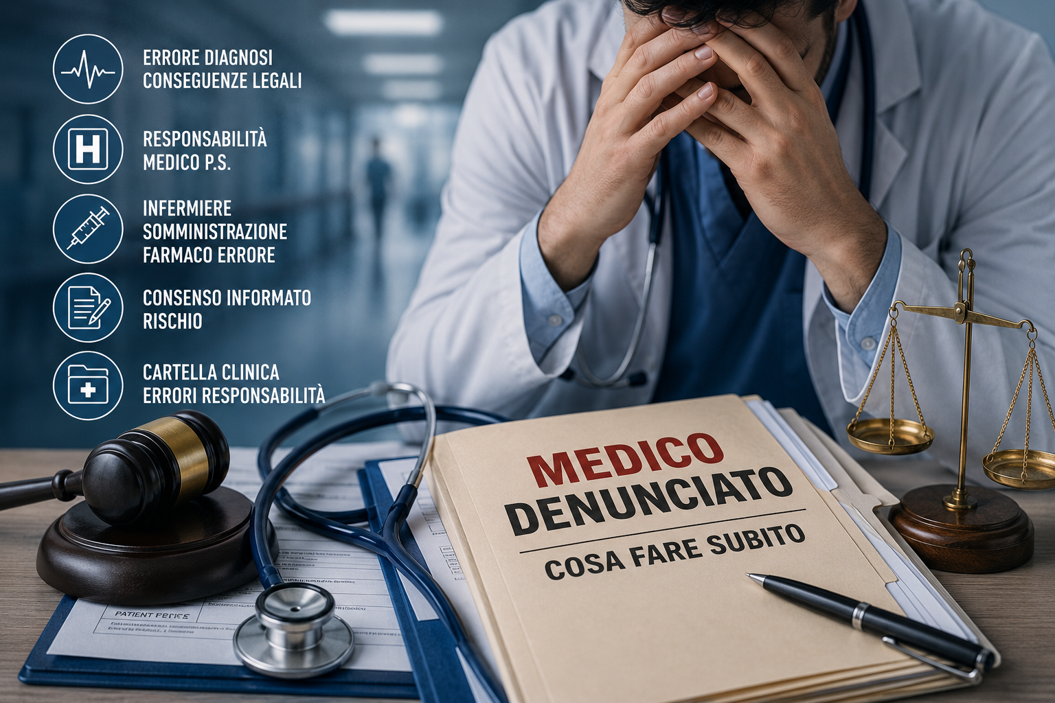 Scopri di più sull'articolo Medico denunciato: cosa fare subito