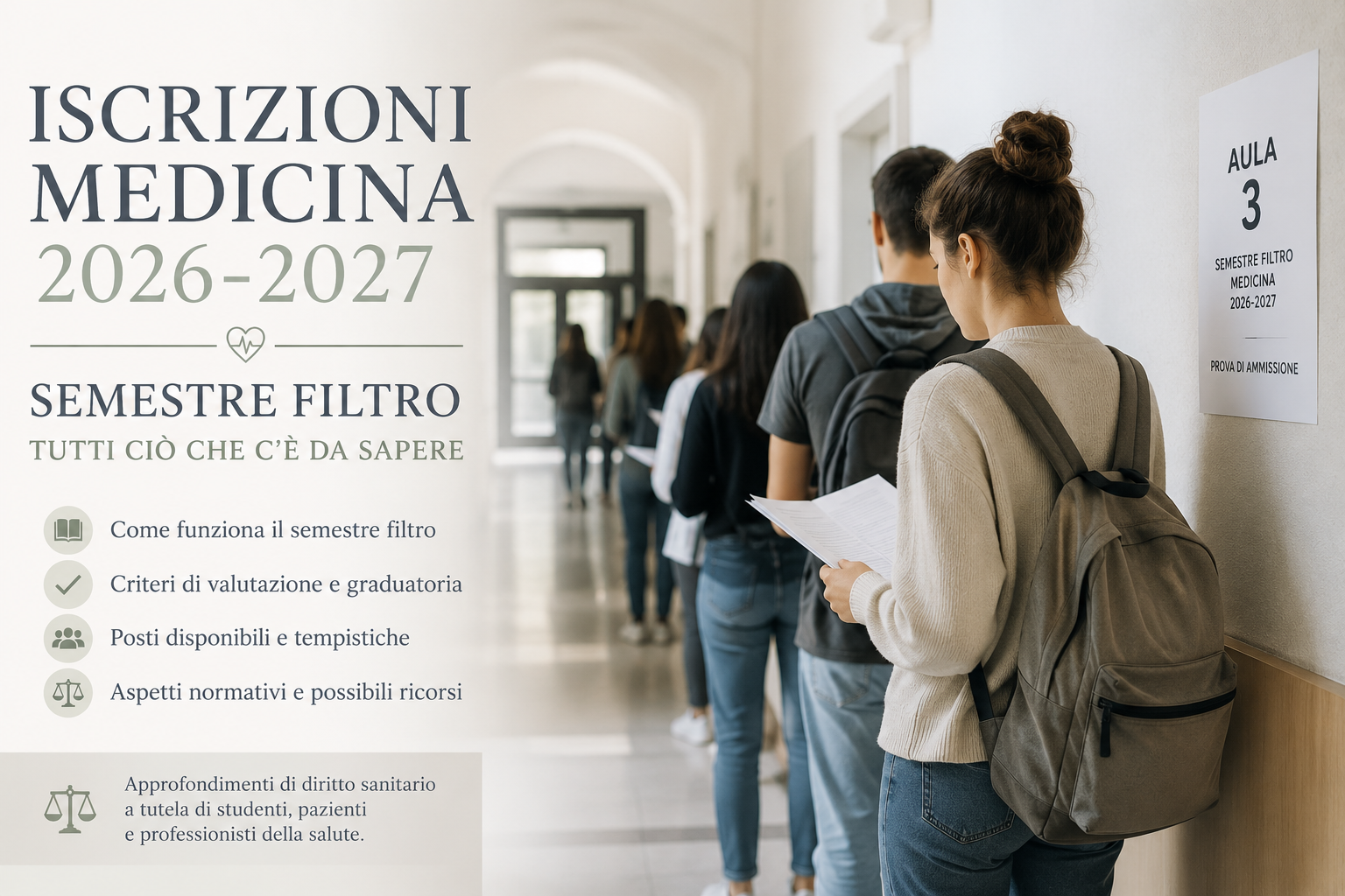 Scopri di più sull'articolo Iscrizioni Medicina 2026-2027: Semestre filtro, tutto ciò che c’è da sapere