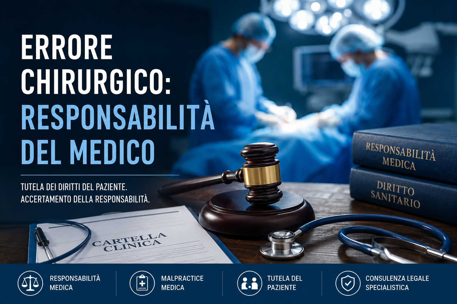 Scopri di più sull'articolo Errore chirurgico: responsabilità del medico